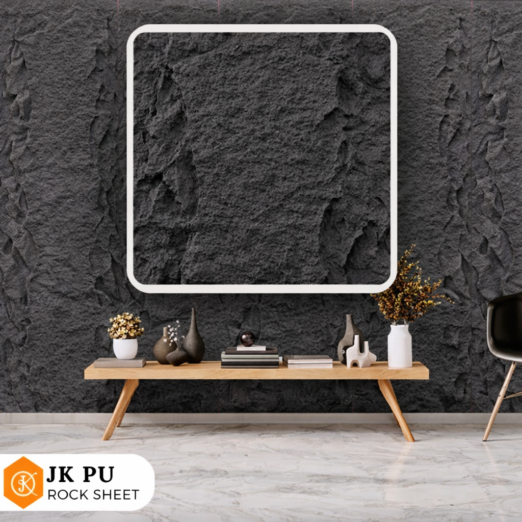 PU ROCK SHEET LIGHT BLACK