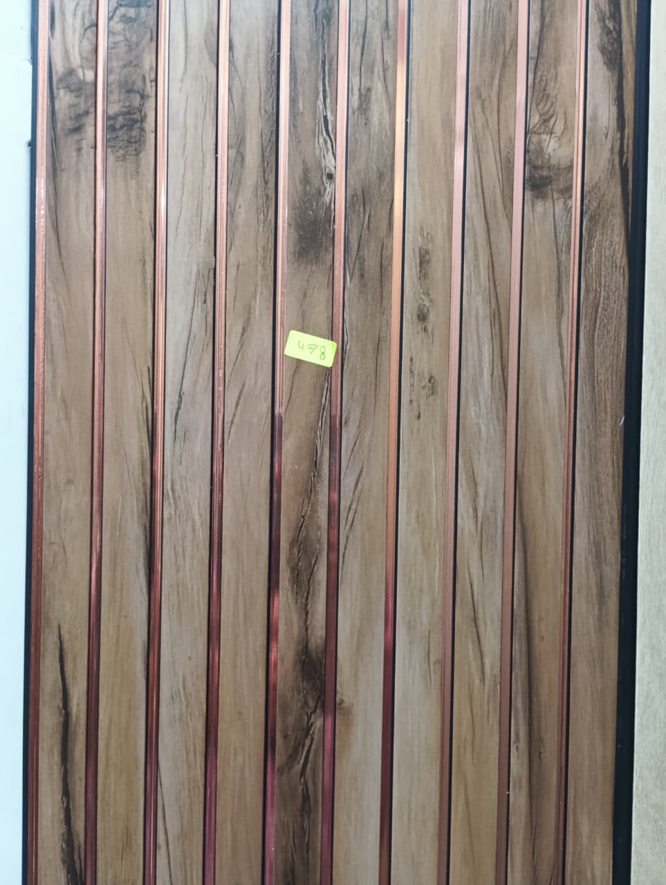 Fluted panel copper line