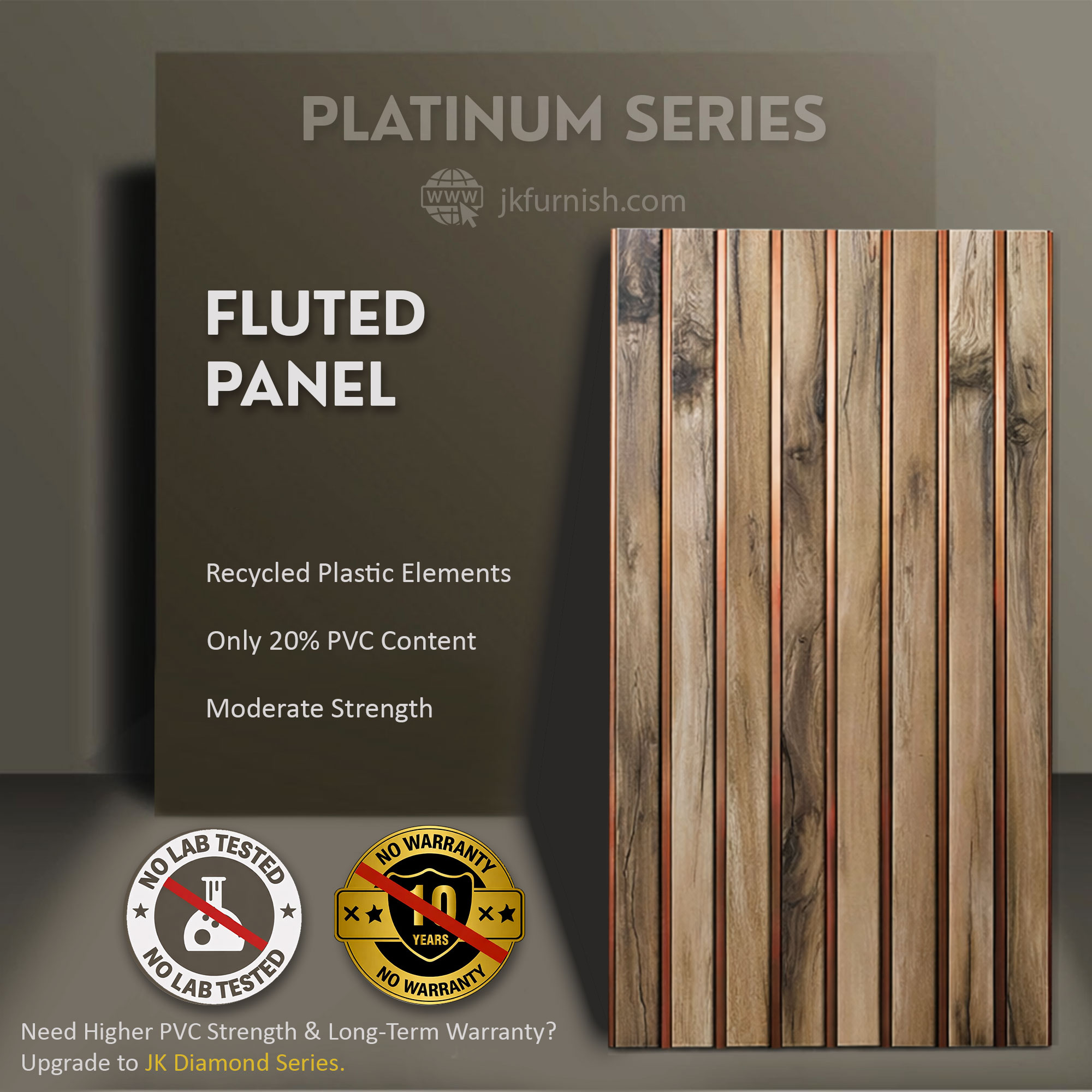 Fluted panel copper line