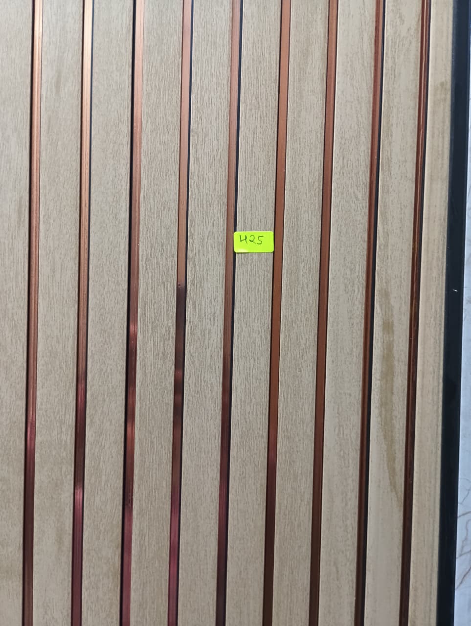 Fluted panel copper line