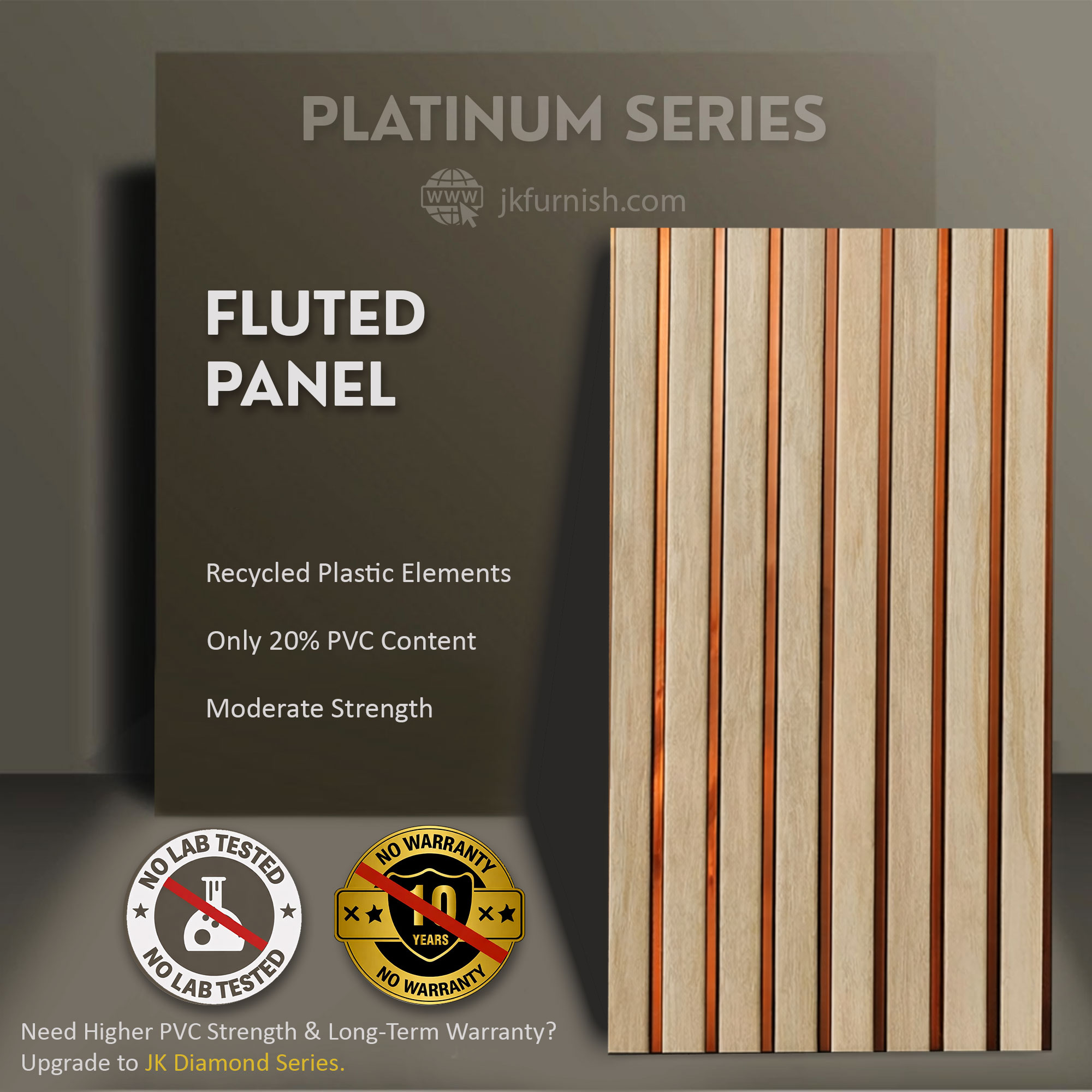 Fluted panel copper line